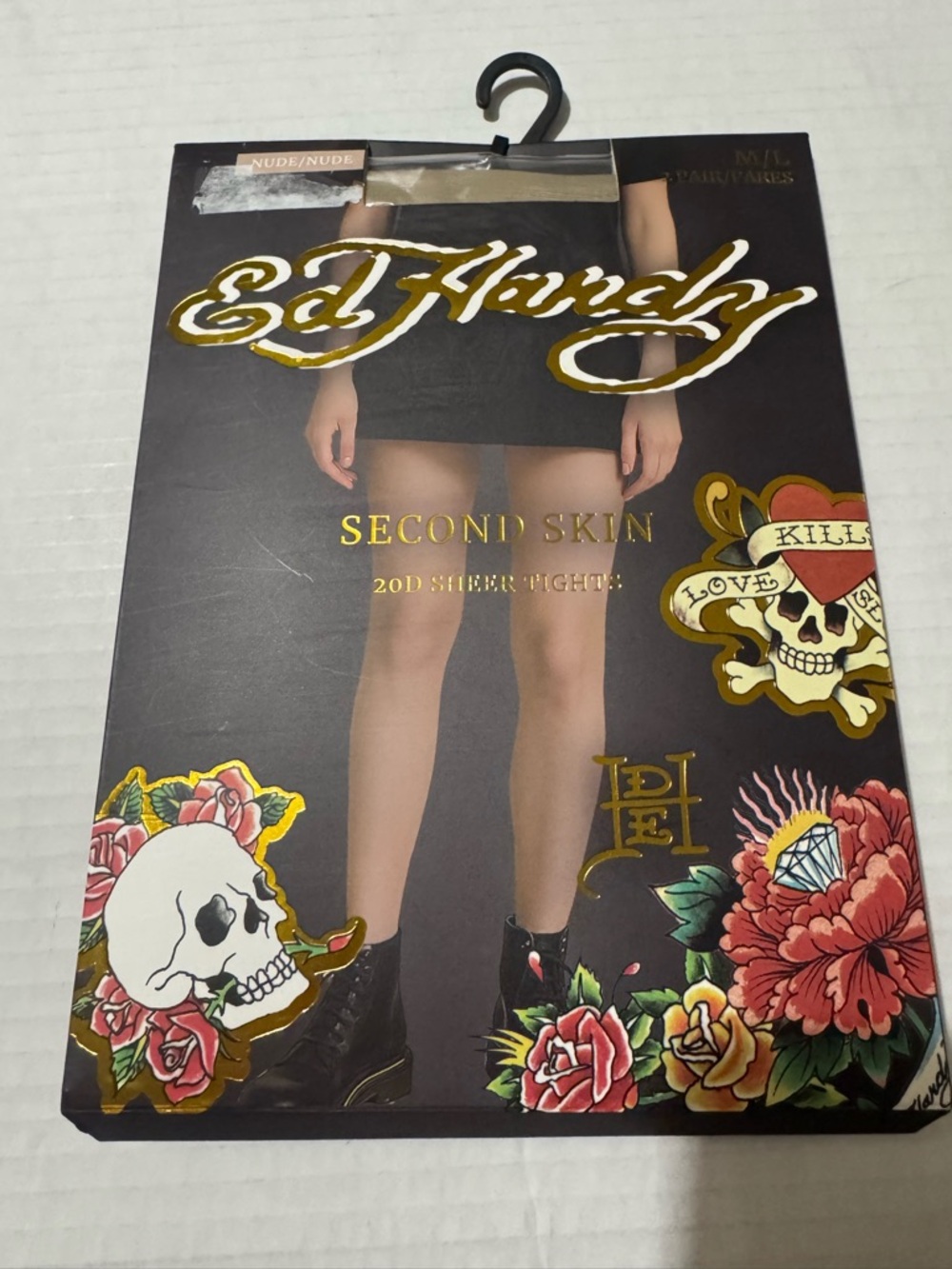 Ed Hardy Nude Sheer pantyhose - Beige/Nude bnip